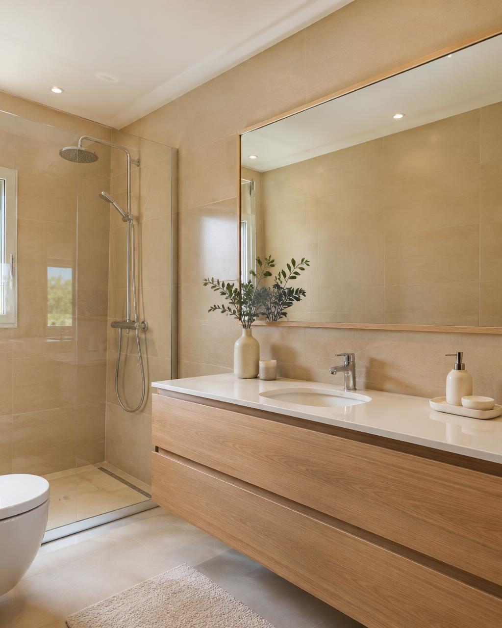 Salle de bains rénovée à Plérin
